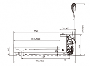 Schema tehnica transpalet electric CBD15-WS