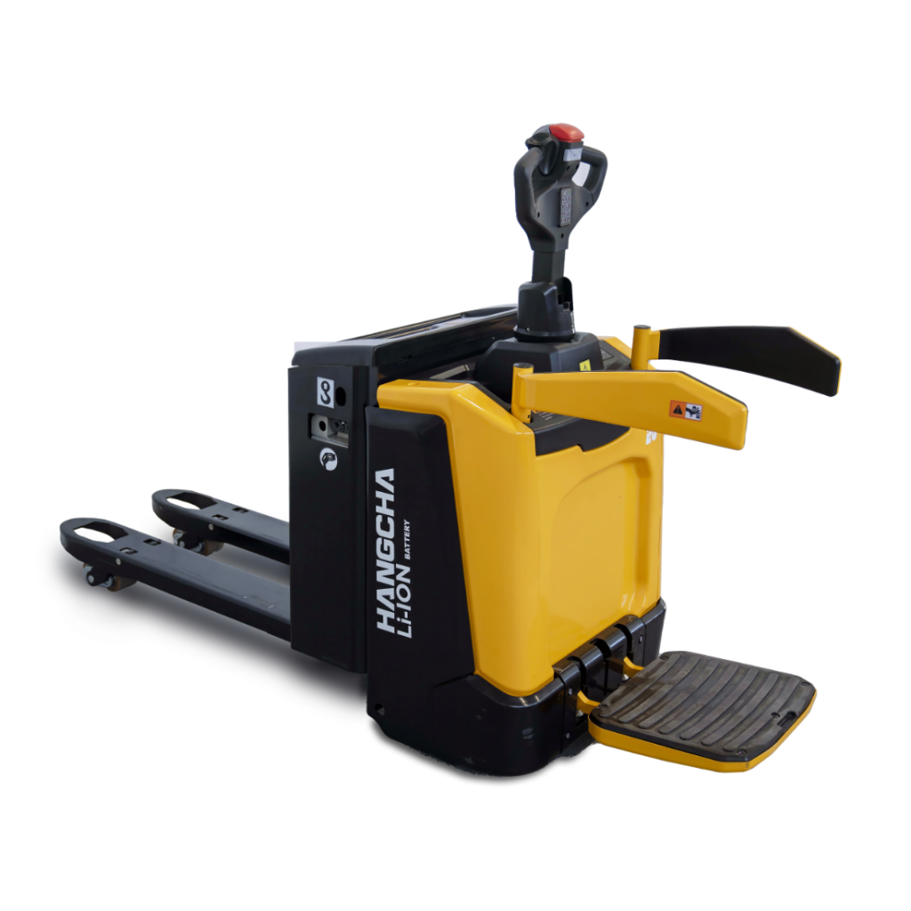 CDD16 cu platforma, transpalet electric, galben